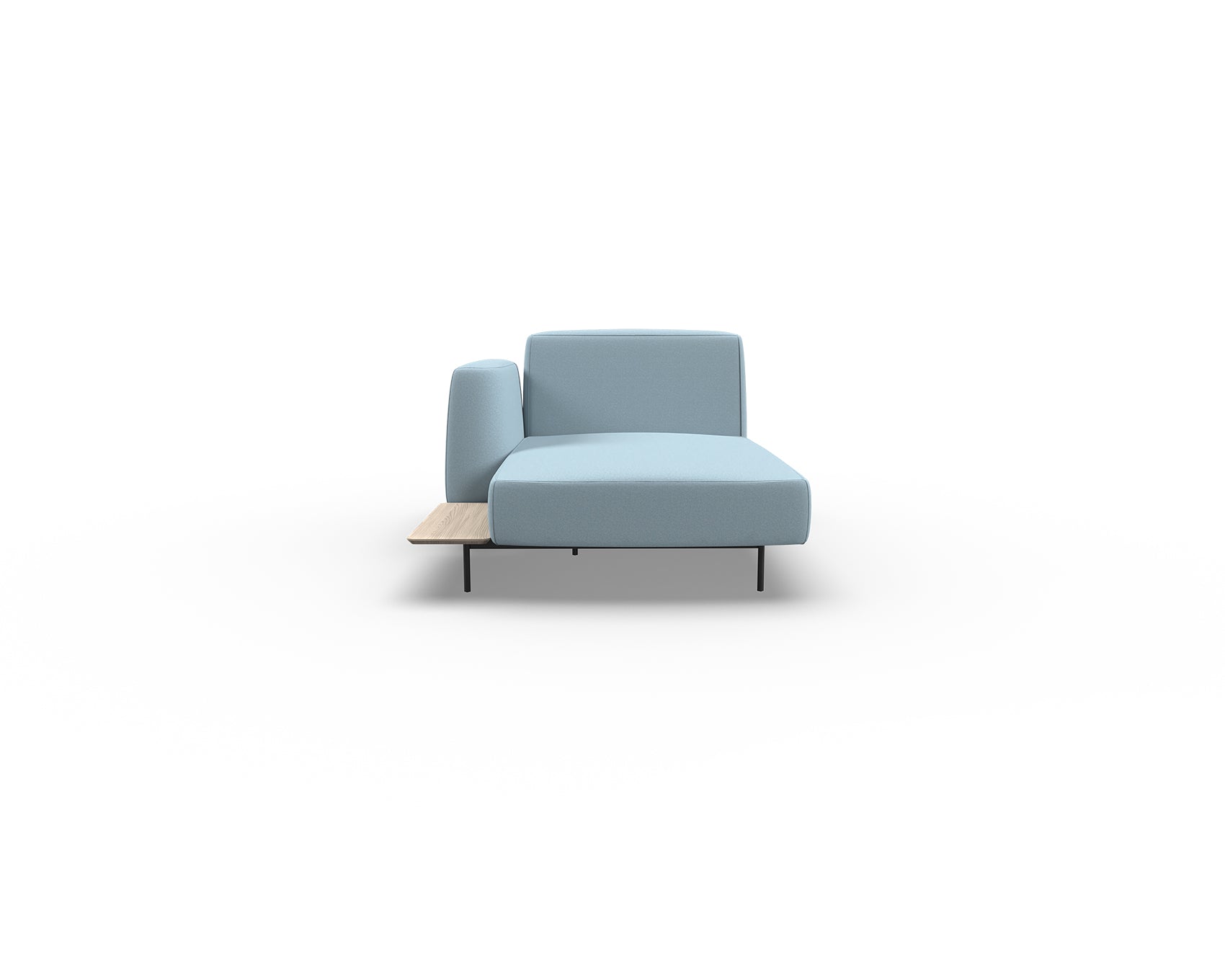 Noon Sofa Left Chaise with Shelf